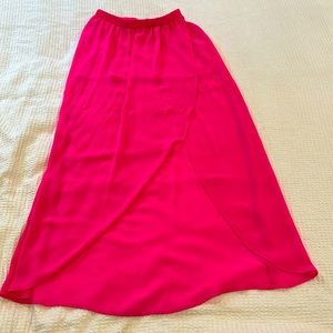 Hot pink Lush maxi skirt, size medium